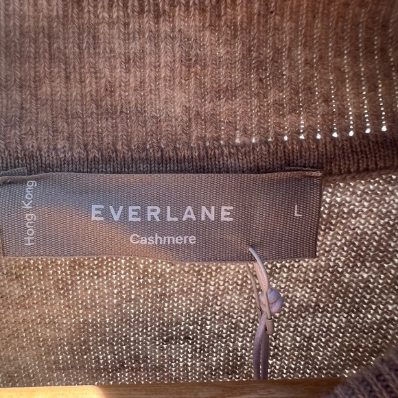 Everlane women's Turtleneck Sweater Dress in Light Brown - Picture 6 of 7